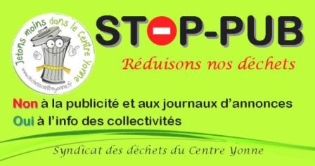 étiquette stop pub à imprimer SDCY