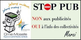 ou trouver etiquette stop pub CC Du Pays D'Orne Moselle