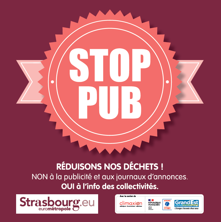 où se procurer autocollant stop pub Eurométropole de Strasbourg
