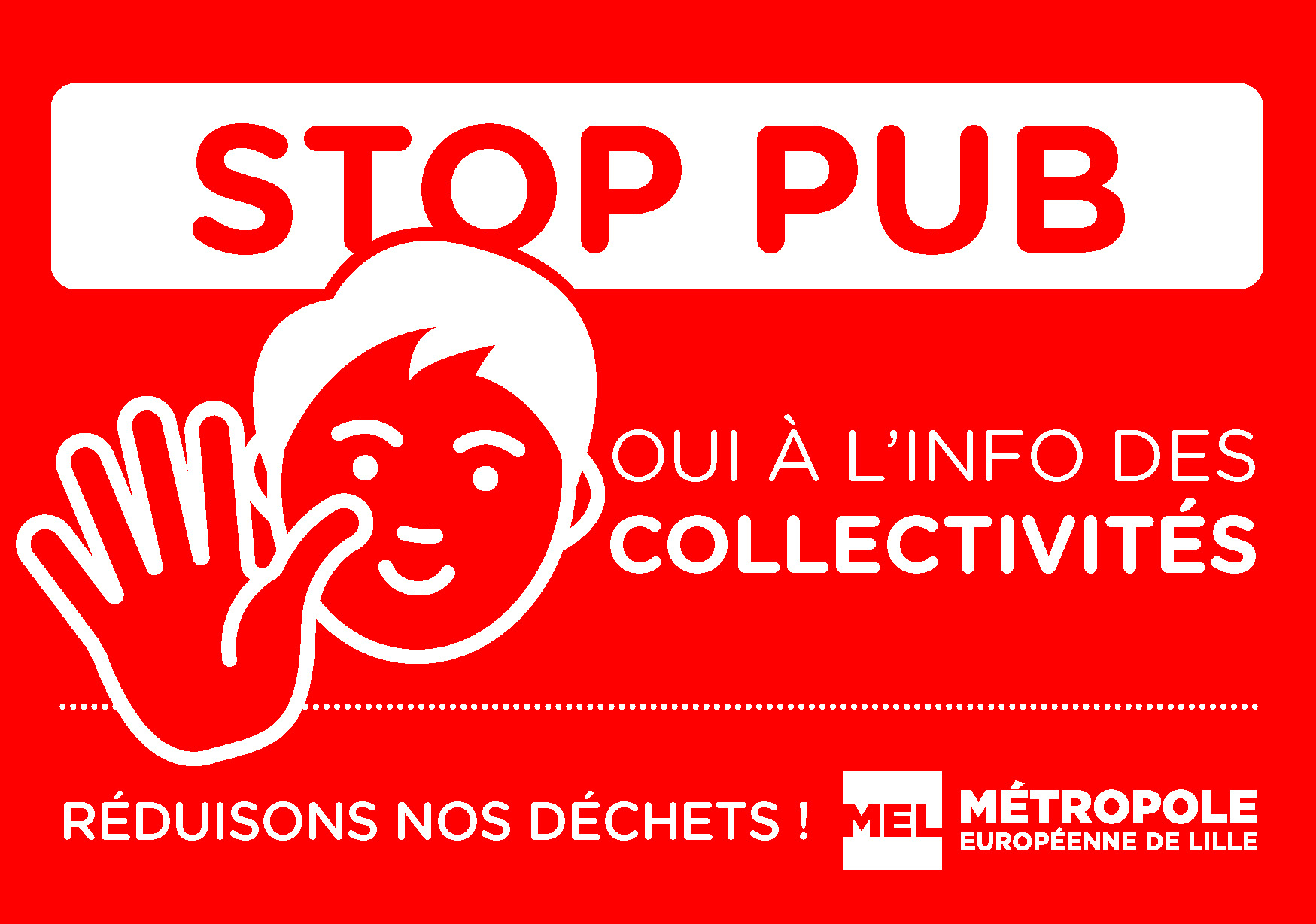 ou acheter autocollant stop pub Métropole Européenne de Lille