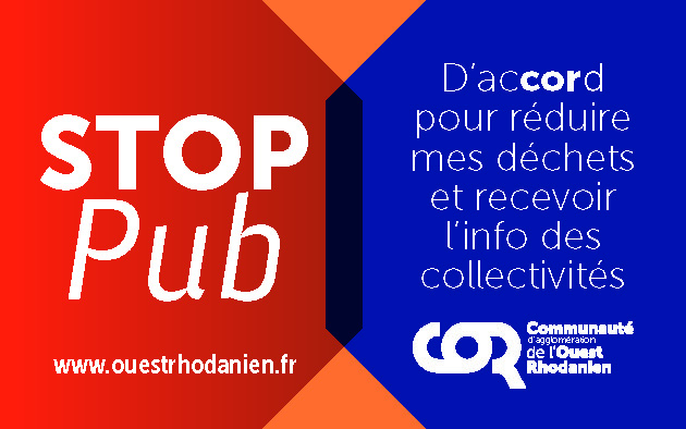 ou avoir autocollant stop pub Communauté de l'Ouest Rhodanien