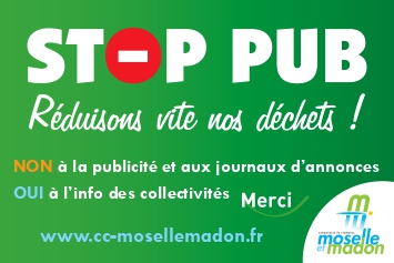 ou acheter autocollant stop pub Communauté de communes Moselle et Mado